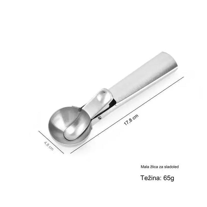 Stainless steel dual-purpose ice cream scoop