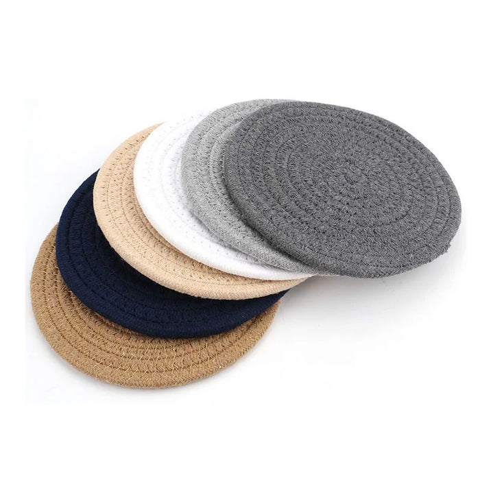 Heat insulation pad cotton cotton and linen cross-border coaster pot mat placemat tea set dining table high