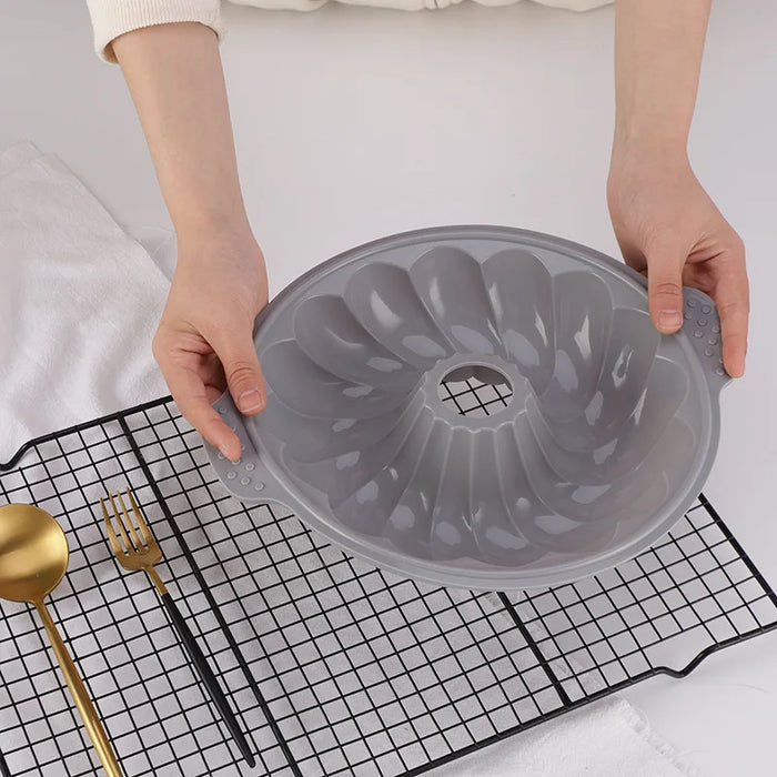 Silicone cake molds with irregular shapes and unique patterns