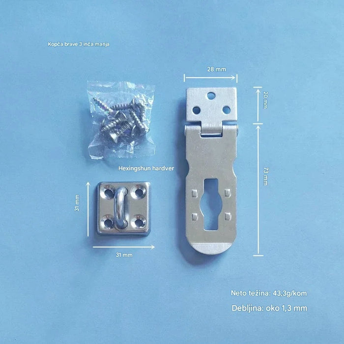 Heavy duty stainless steel latch with locking plate