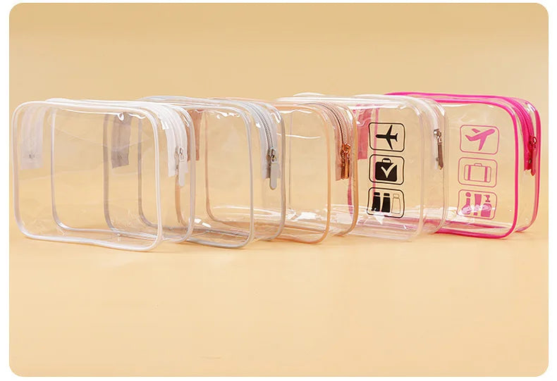 PVC transparent cosmetic bag, portable toilet bag