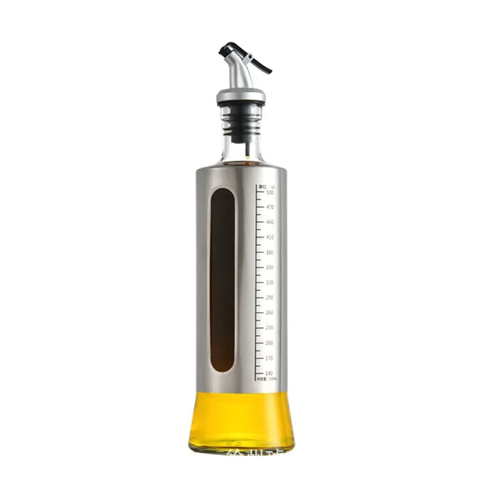 Kitchen glass oil and vinegar dispenser