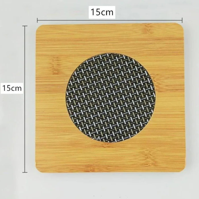 Eco-friendly Wooden Mats & Pads for Dining Table, Non-Slip Heat Insulation Placemats & Coasters Set