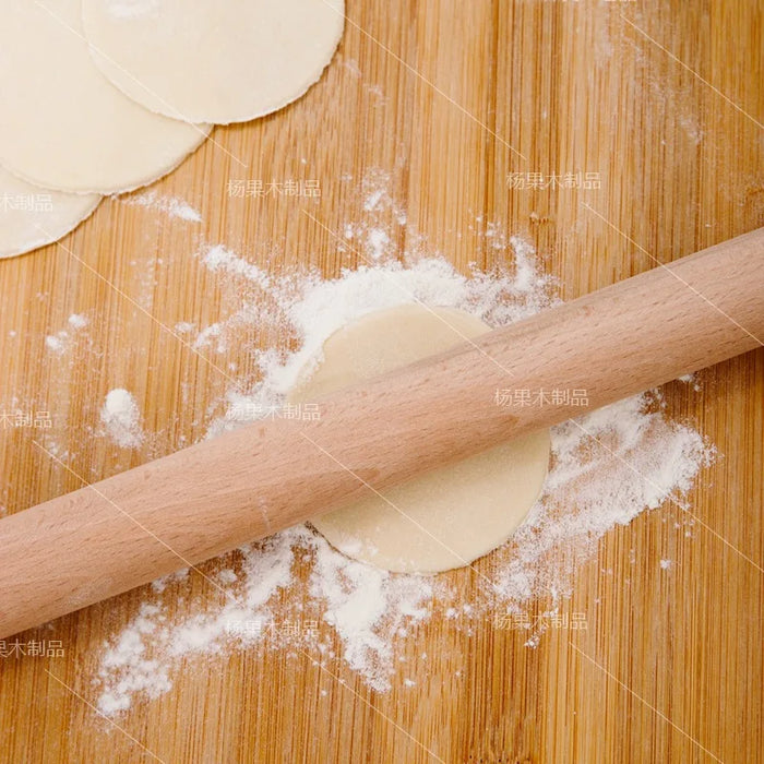 Non-Stick Wooden Rolling Pin with Comfortable Handle - Ideal for Making Cookies, Pasta, and Fondant Cake