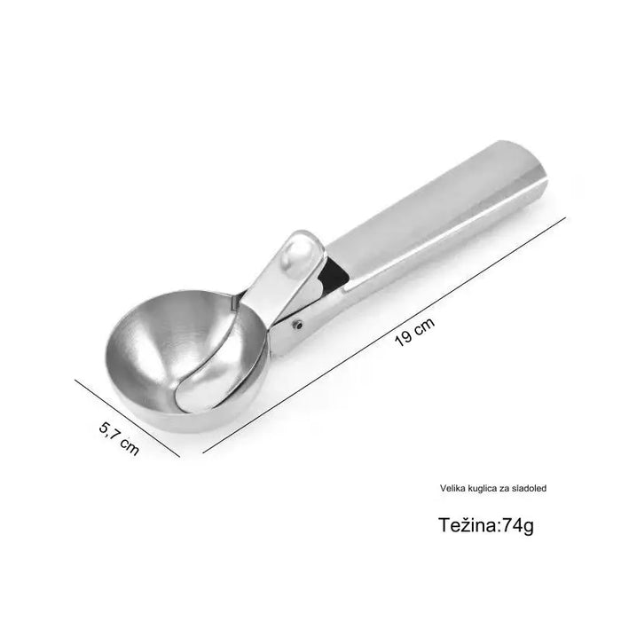 Stainless steel dual-purpose ice cream scoop