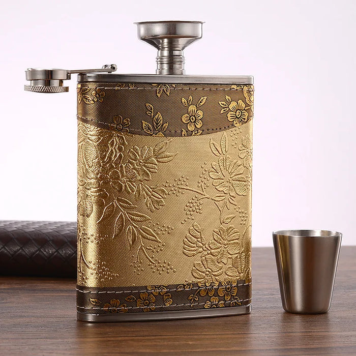 6-ounce Solid Stainless Steel Flask