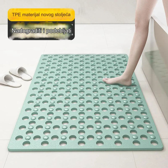 Non-slip Bathroom Square Shower Mat with Powerful Suction Cups