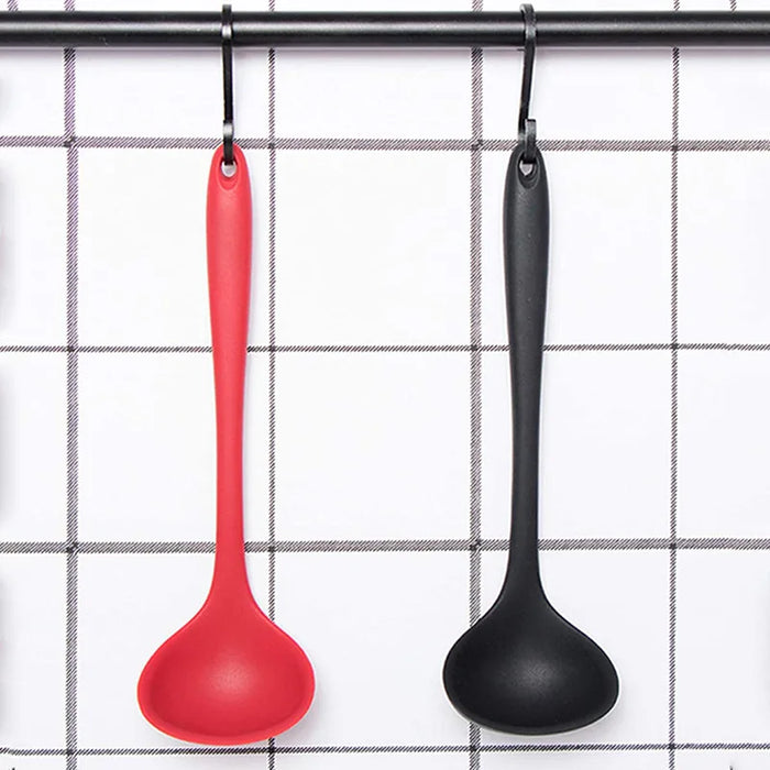 Creative large silicone spoon, heat-resistant non-stick pan