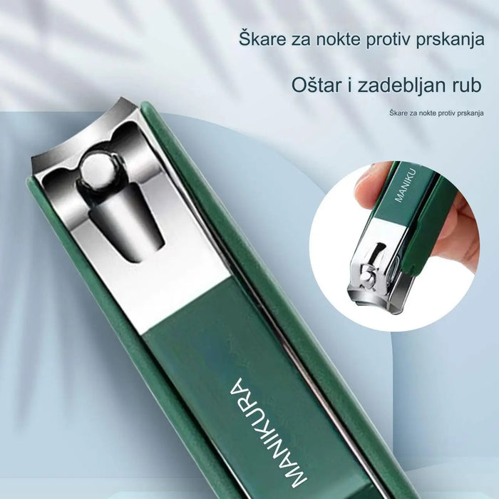 Green Grid Nail Clipper Set