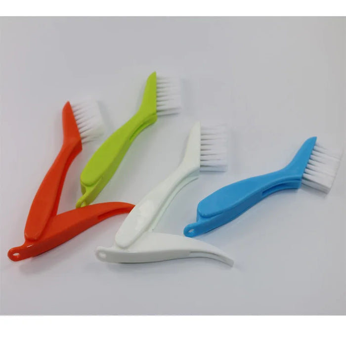 Foldable Plastic Brush for Kitchen Cleaning with 2-in-1 Groove Gap Brush