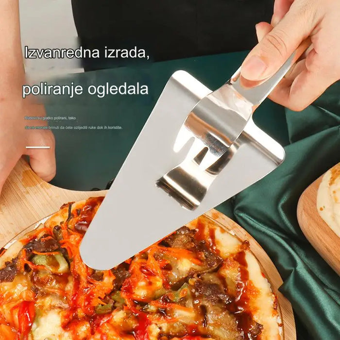 Stainless Steel Pizza Spatula Clip with Triangular Spatula