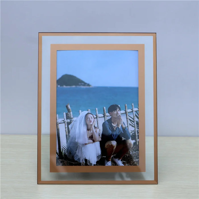 Unique Handmade Crystal Glass Picture Frame for Home Decoration