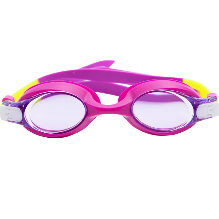 Cute and comfortable candy-colored silicone children's swimming goggles