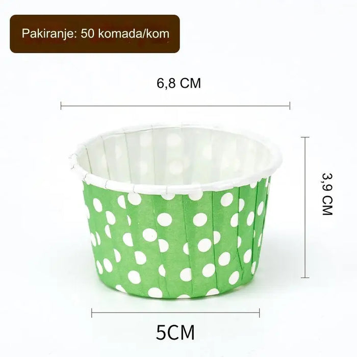 High Temperature Resistant Cake Paper Cup with Silver Edge and Baking Film Oil-proof Paper