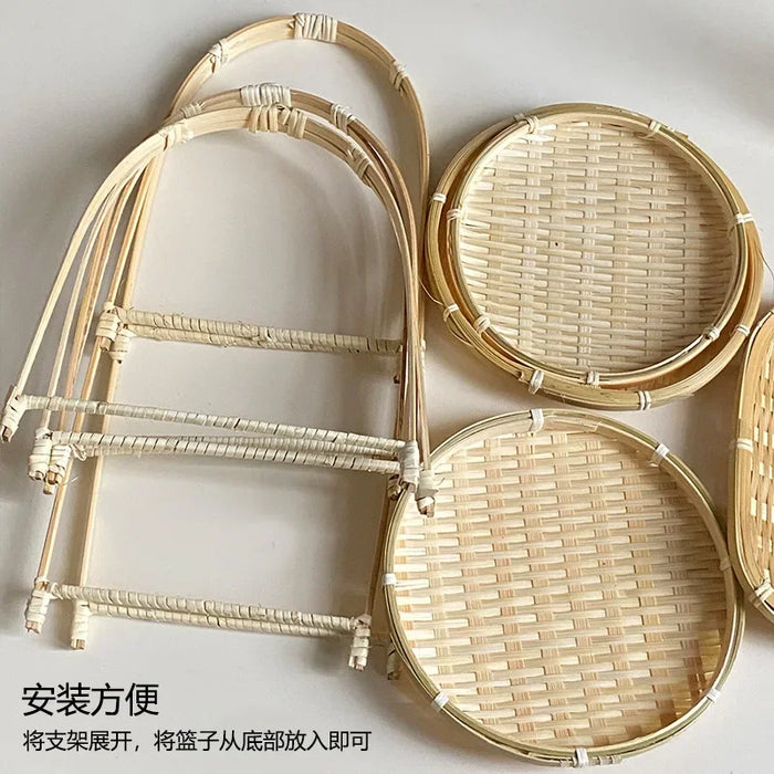 Creative bamboo woven small basket