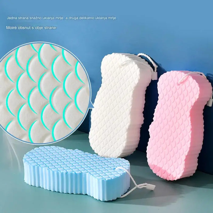 Fish scale texture baby bath sponge