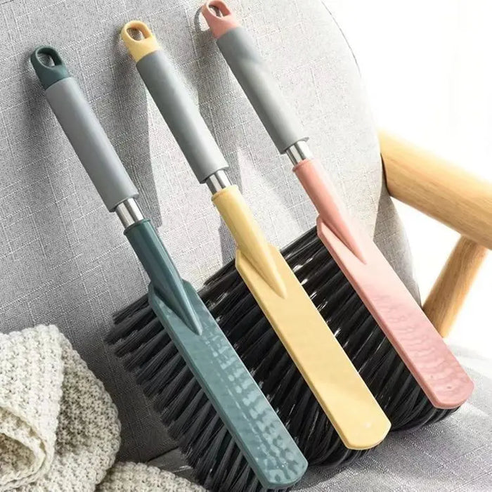 Soft bed cleaning brush with stainless steel handle