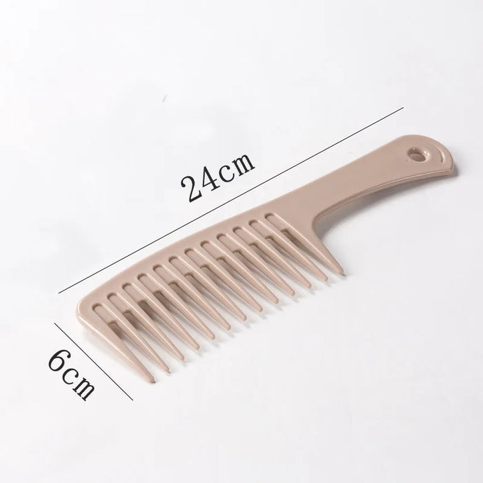 Professional plastic comb with wide teeth suitable for thick, curly, or wavy hair