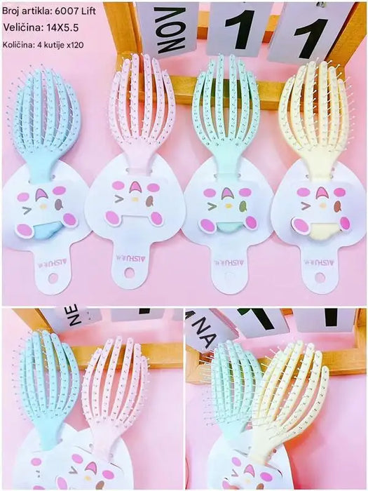 Half round head air cushion massage comb