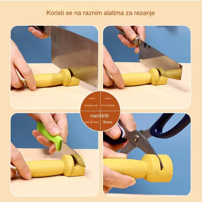 Kitchen household quick knife sharpener