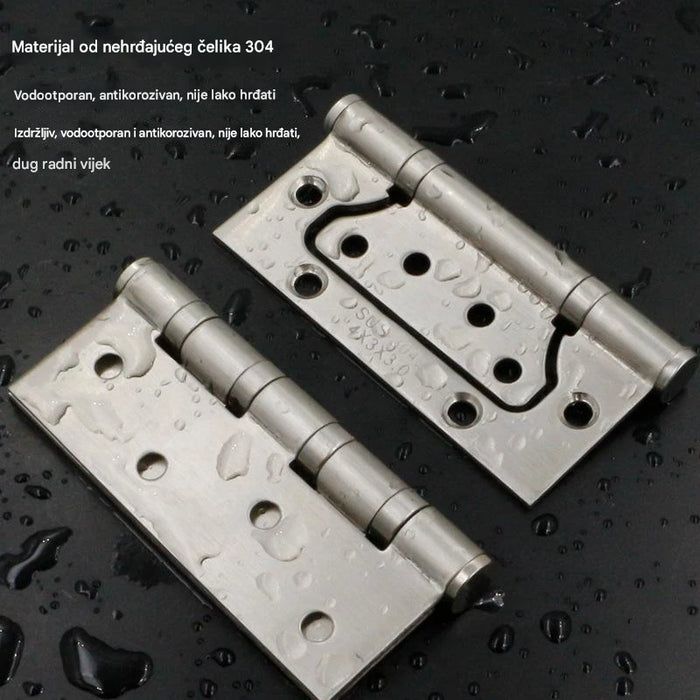 Stainless steel hinges with screws for doors, windows and cabinets