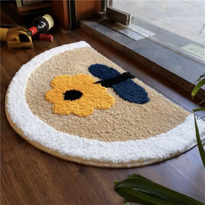 Edelweiss bathroom semi-circular non-slip bath mat