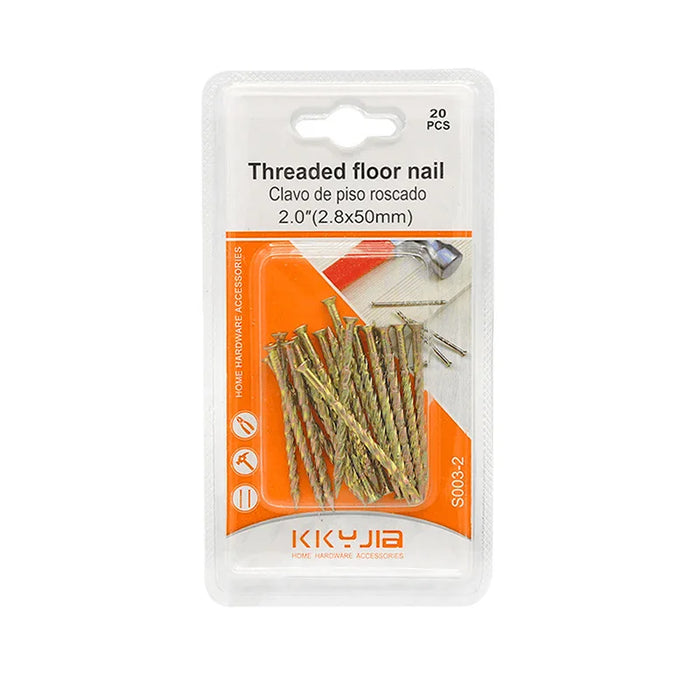 Durable threaded nails for wood floors - rust-resistant hardware