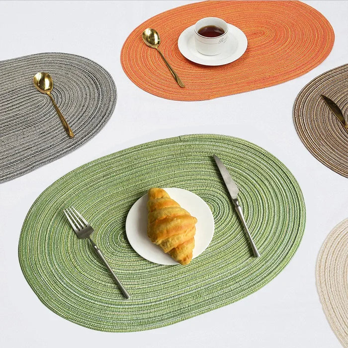 Natural & Durable Cotton Placemats and Coasters Set - Eco-Friendly and Heat Resistant - Ideal for Kitchen and Dining Room