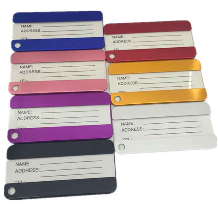 Fashion metal luggage tag made of high-quality aluminum alloy material