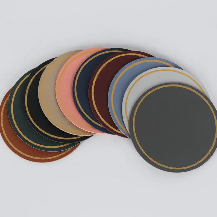 Round mats and coasters for catering, coffee and tea