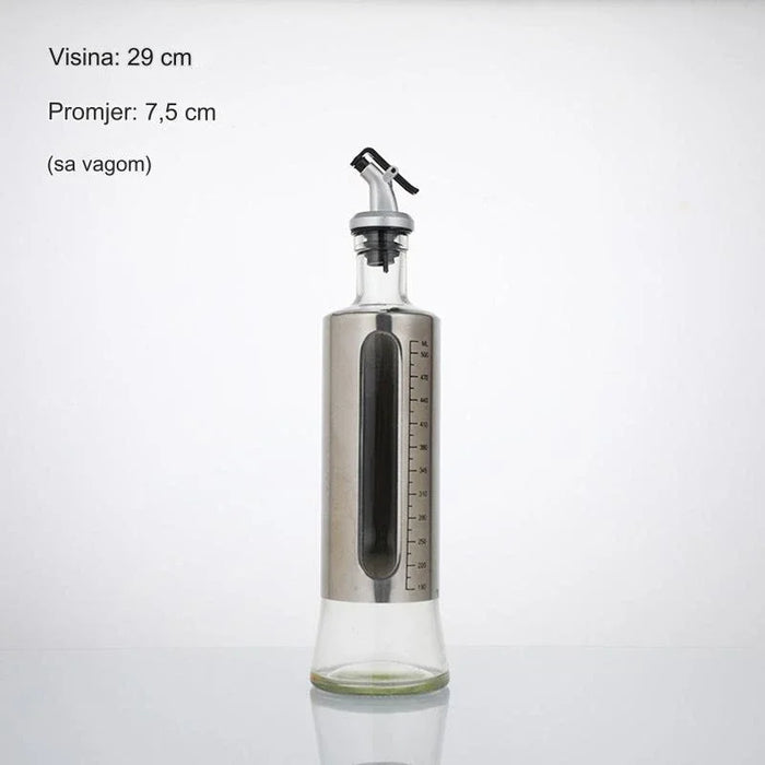 Kitchen glass oil and vinegar dispenser