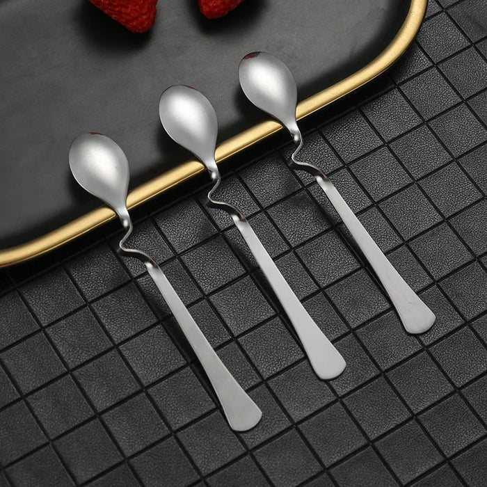 Luxury Gold Plated Stainless Steel Twisted S Spoon