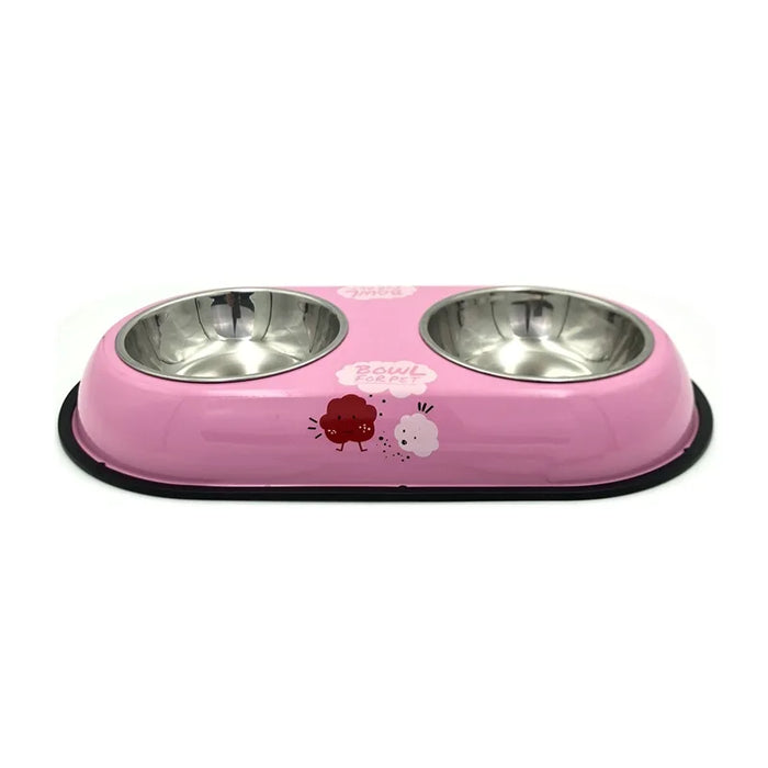 Stainless steel pet spill-proof water feeder bowl