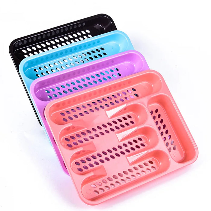 Plastic Drawer Organizer for Kitchen Tools and Cutlery Drain Tray Storage Box