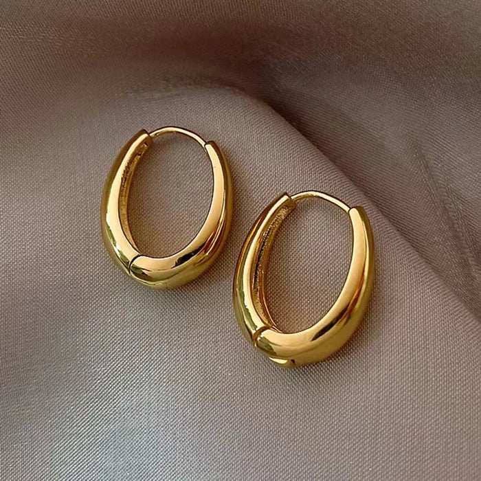 Retro geometric U-shaped earrings for women