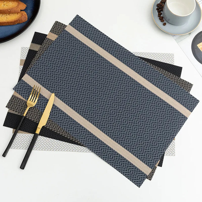 Decorative PVC Waterproof and Oilproof Heat-resistant Place Mats for Dining Table