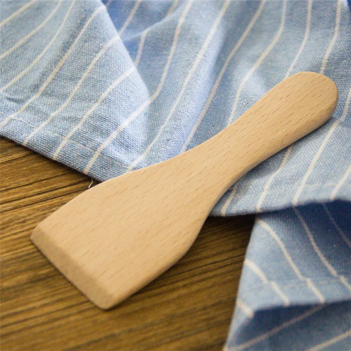 Multifunctional wooden cooking utensils with easy-to-hold handles