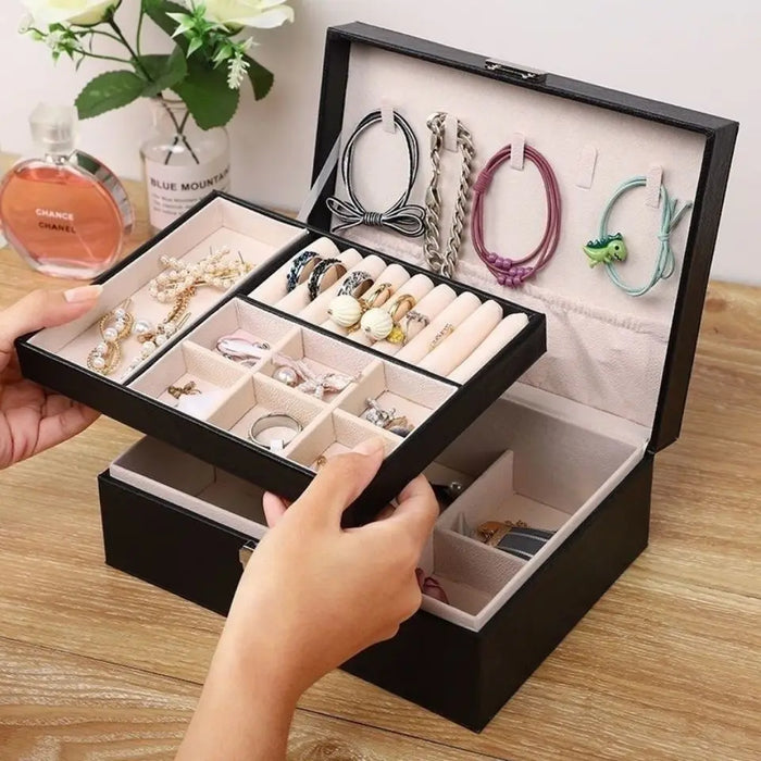 Lockable Double Jewelry Box