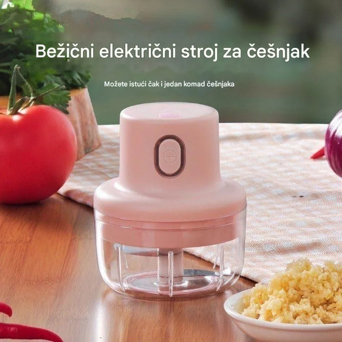 Electric Garlic Mincer  Wireless  Press Automatic Garlic Crusher Mini Kitchen Garlic Chopper