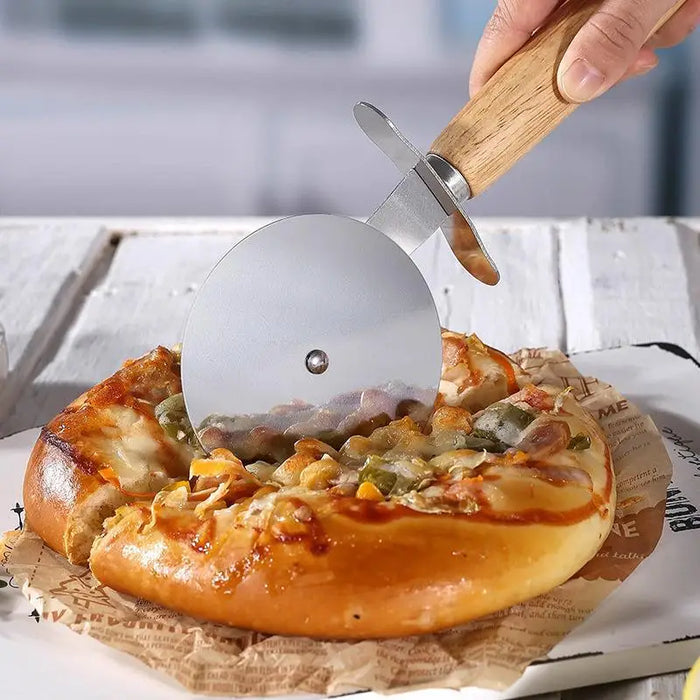 Stainless steel pizza shovel kitchen tools crepe pizza cutter household cake cutter roller cake cutter