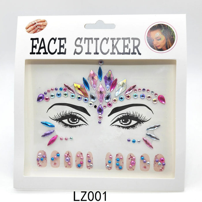 Gemstone Stickers for Glamorous Makeup Nail Art DIY Projects in European and American Style