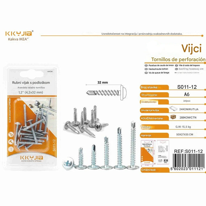 Drill tail self-tapping wood screws for furniture fastening