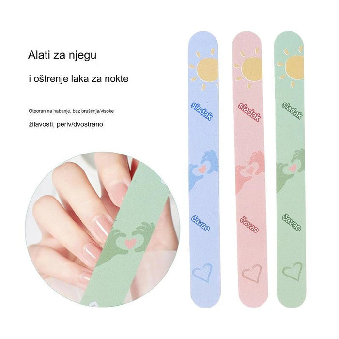 Double sided nail file, used for nail polishing and buffing