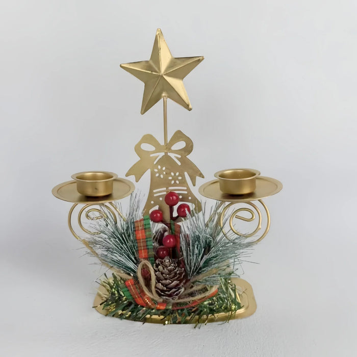 Festive christmas candlestick