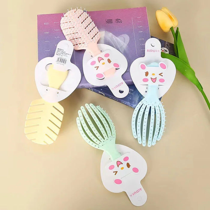 Half round head air cushion massage comb