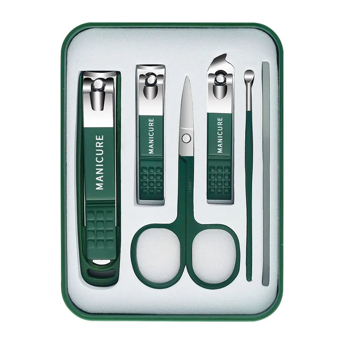 Green Grid Nail Clipper Set