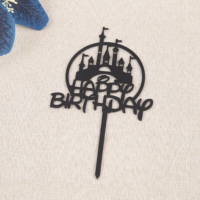 Minimalist Happy Birthday Cake Decoration