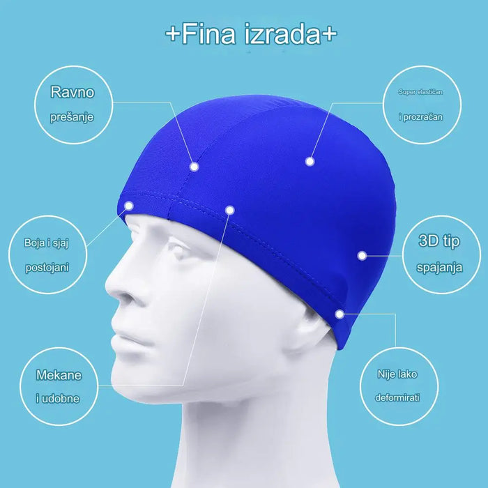 High elastic adult universal solid color board swimming cap