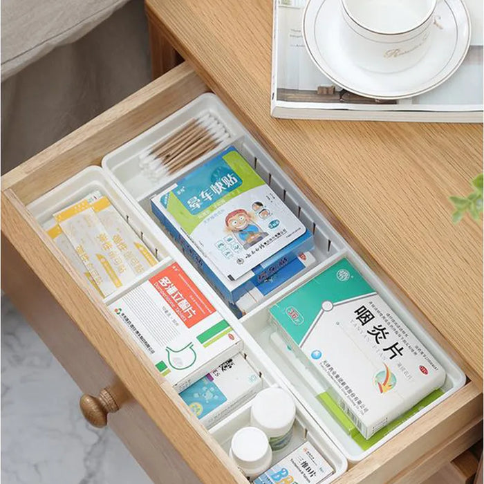 Desktop Drawer Storage Box with Dividers, Perfect for Organizing Kitchen and Office Supplies