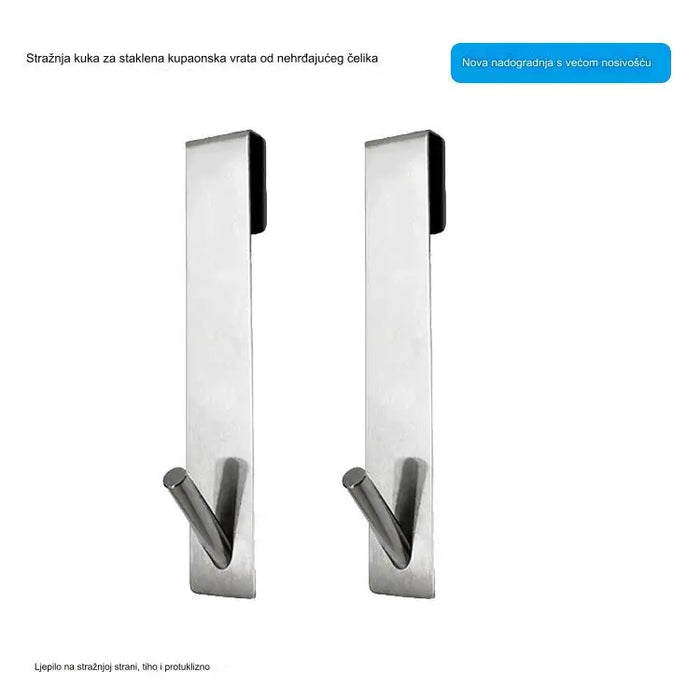 Stainless Steel Bathroom Glass Door Rear Hook